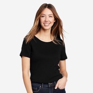 New Eddie Bauer Black Tee Petite